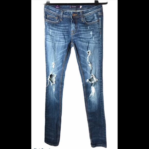 Vigoss Miami Skinny distressed bling jeans 3 - Picture 1 of 9